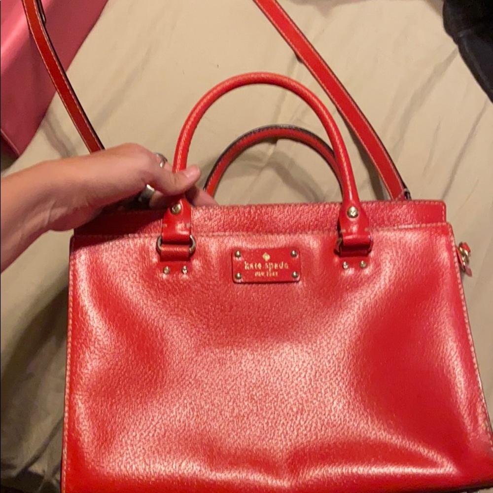 Red Kate spade bag